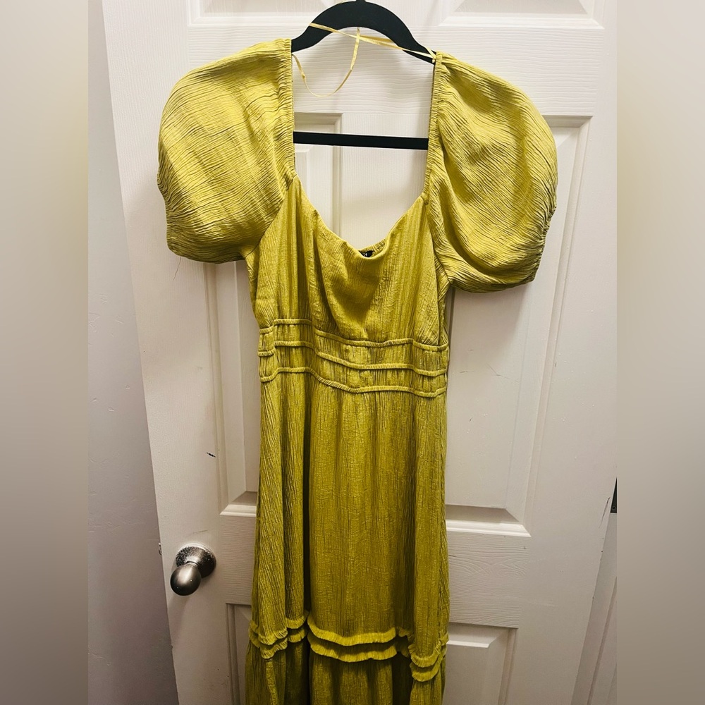 Green long dress